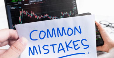 laptop displaying financial candlesticks www.learntotradesignals.com